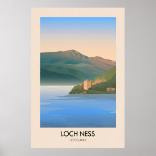 Loch Ness Scotland Travel Poster