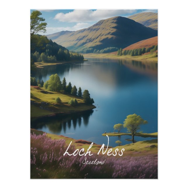 Loch Ness Scotland Travel Poster (Front)
