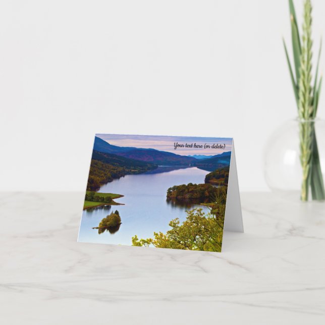Loch Tummel, Queen's View Greeting card (Front)