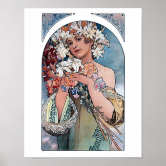 Locha lilies art deco poster