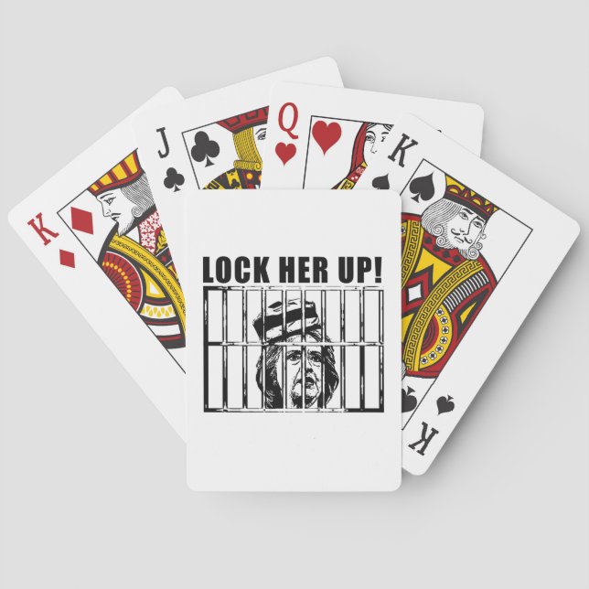 Lock her Up Hillary Clinton Playing Cards (Back)