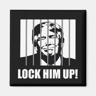 Lock Him Up! Anti-Trump Political Humor Magnet