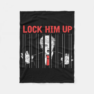 Lock Him Up Anti Trump Protest T Shirt Fleece Blanket