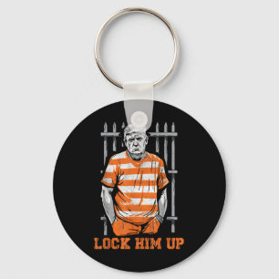 Lock Him Up Funny Donald Trump 2024 Is Going To Ja Key Ring