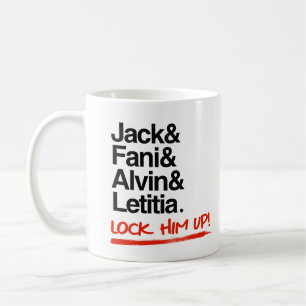 Lock Him Up: Jack and Fani and Alvin and Letitia Coffee Mug