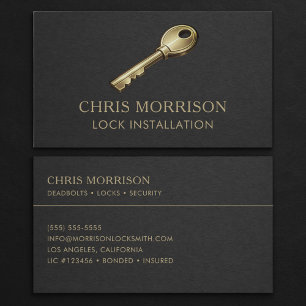Lock Installation Professional Business Card