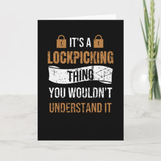 Lock Pick Gift | Lock Picking Locksmith Lockpicker Card