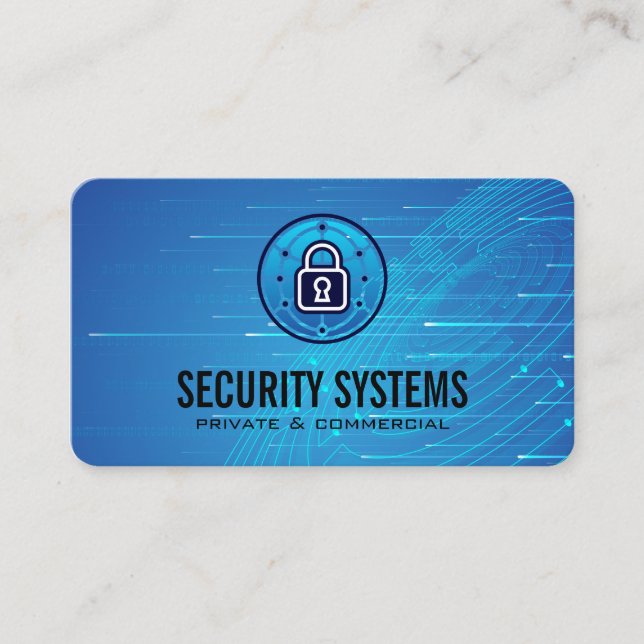 Lock | Security | AI Technology Business Card (Front)