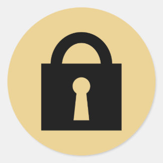 Lock. Top Secret or Confidential Icon. Classic Round Sticker