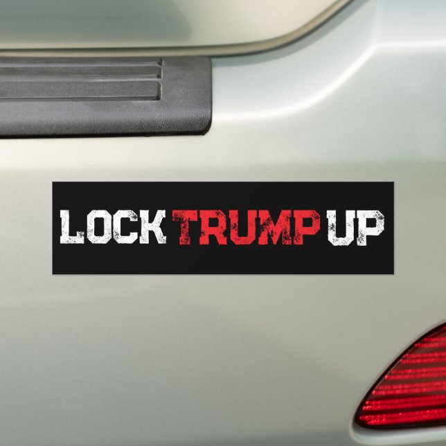 Lock Trump Up Political Bumper Sticker (On Car)