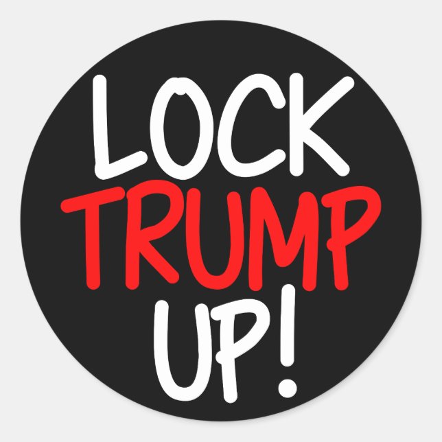 Lock Trump Up Political Classic Round Sticker (Front)
