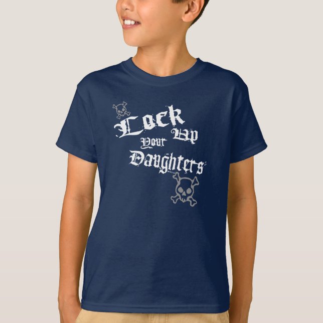 Lock Up Daughters (Dark) T-Shirt (Front)