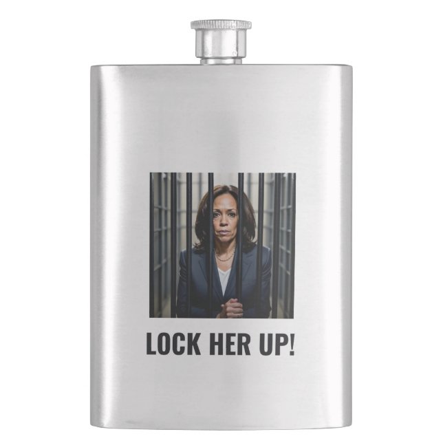 Lock Up Kamala Hip Flask (Front)