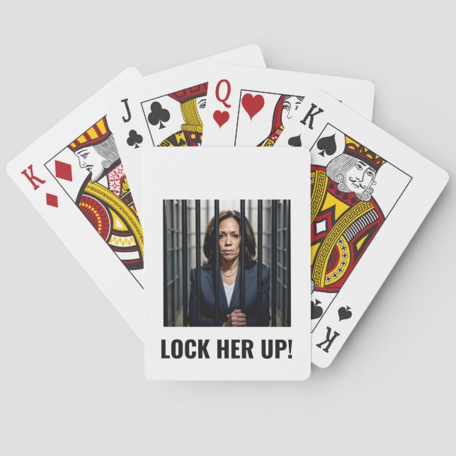 Lock Up Kamala Playing Cards (Back)