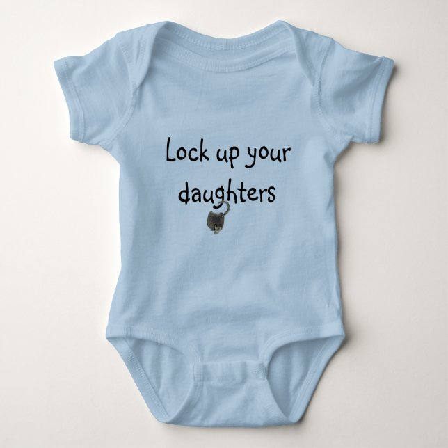 "Lock up your daughters" Baby Bodysuit (Front)