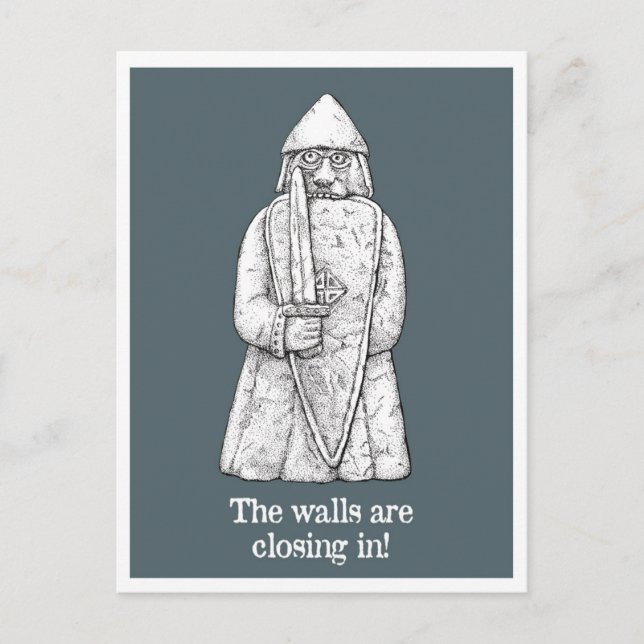 Lockdown moods: Lewis chessmen - The Berserker Postcard (Front)