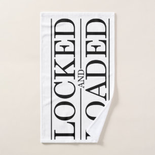 Locked and Loaded Chastity design Hand Towel