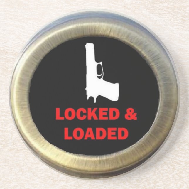 Locked and Loaded Gun Coaster (Front)