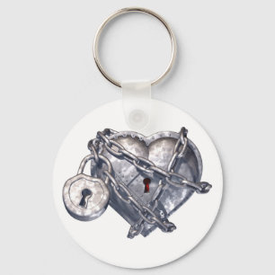 Locked Heart Key Ring
