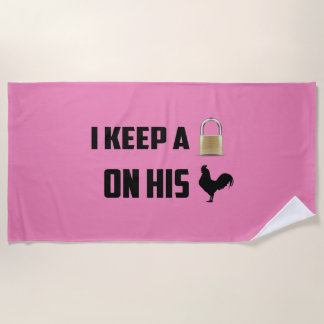 Locked in Chastity Beach Towel