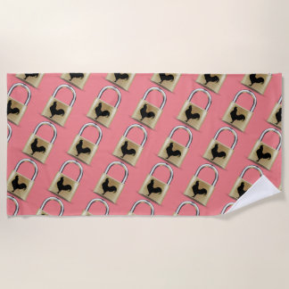 Locked in Chastity Beach Towel