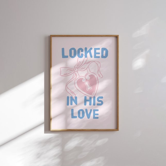 Locked in His Love Pink Heart Key Pastel Poster (Creator Uploaded)