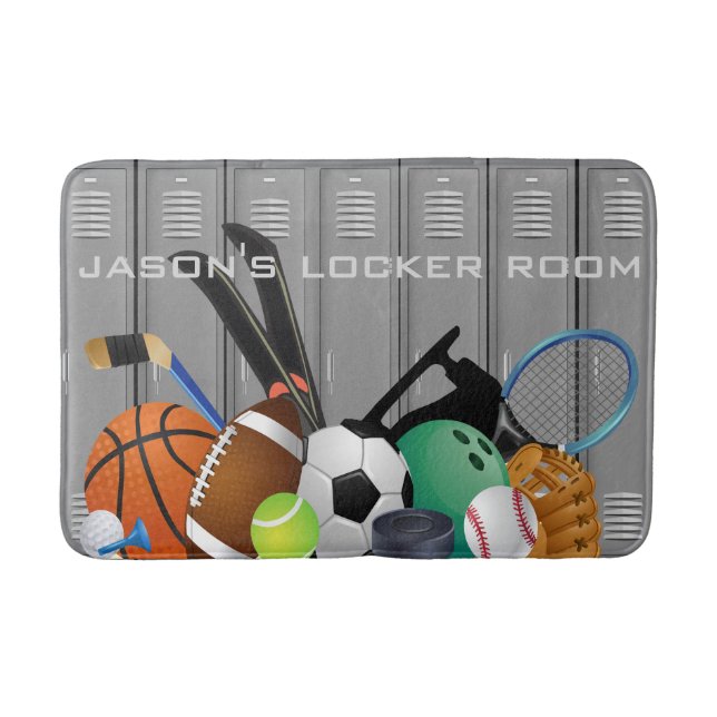 Locker Room Design Bath Mat (Front)