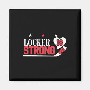 Locker Strong 18 Hockey Magnet