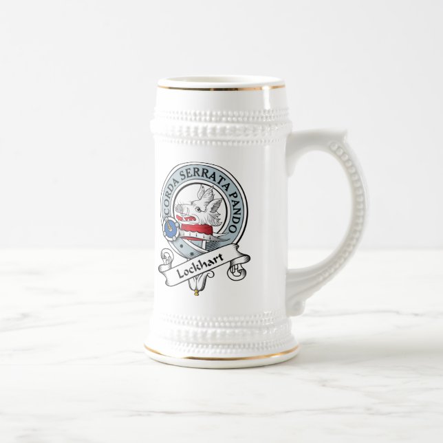 Lockhart Clan Badge Beer Stein (Right)