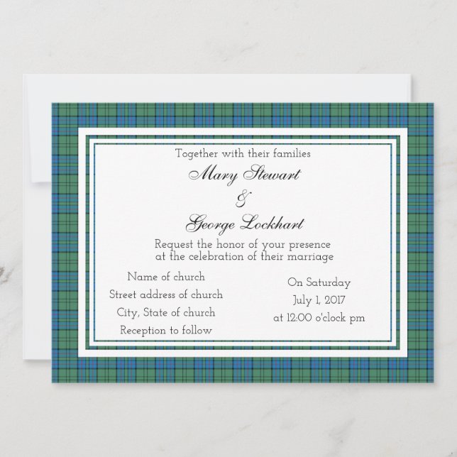 Lockhart Scottish Wedding Invitation (Front)