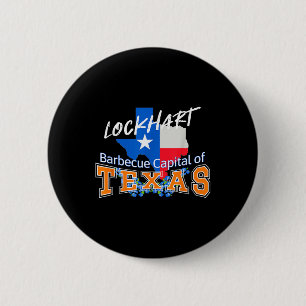 Lockhart Texas Barbecue , Black, Smal 6 Cm Round Badge