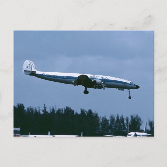 Lockheed L-1049 Super Constellation of Aerochago Postcard (Front)