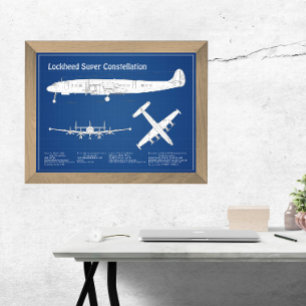 Lockheed L-1049 Super Constellation - Plans ABD Photo Print