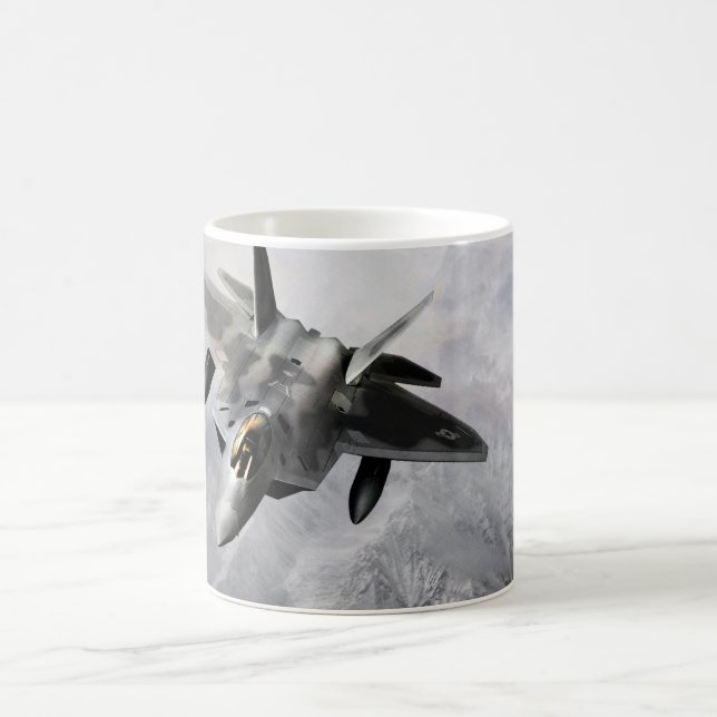 "Lockheed Martin F-22 Raptor"mug Coffee Mug (Center)