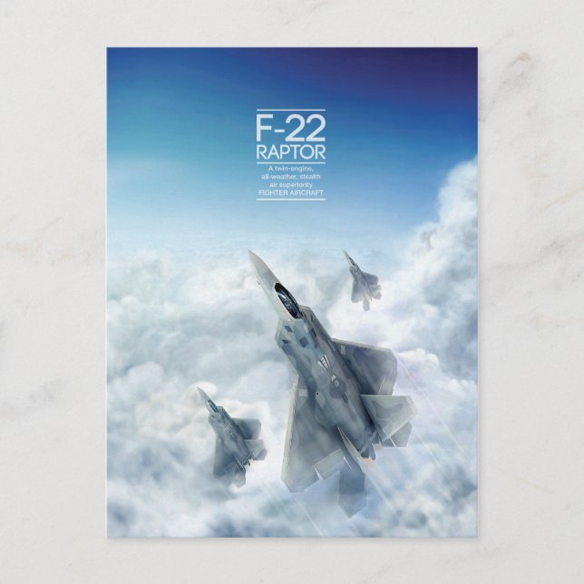 Lockheed Martin F-22 Raptor postcard (Front)