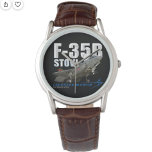 Lockheed Martin F-35B Lightning II Stealth Fighter Watch<br><div class="desc">The F-35B lands vertically like a helicopter and can take off in very short distances,  allowing it to operate from austere,  short-field bases and a range of air-capable ships. The F-35B is operated by the United States Marine Corps,  the United Kingdom,  and the Italian Air Force,  among others.</div>