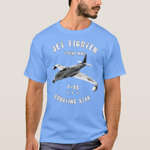 Lockheed P80 Shooting Military Jet Fighter Plane W T-Shirt