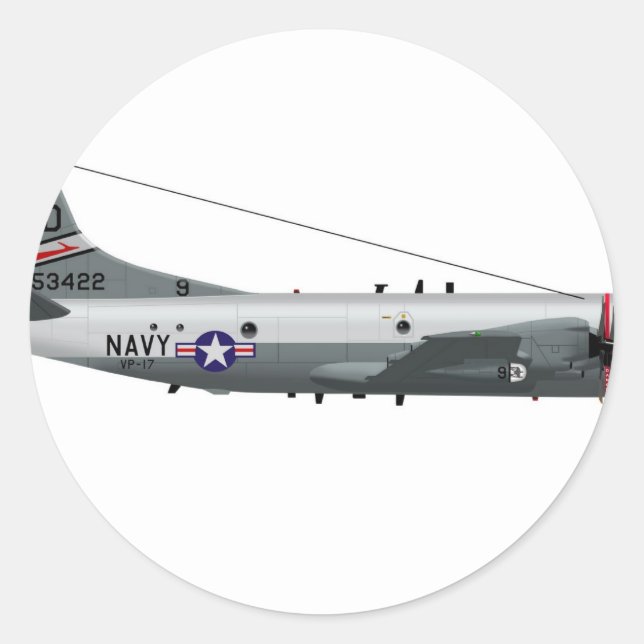 Lockheed P-3 Orion Classic Round Sticker (Front)
