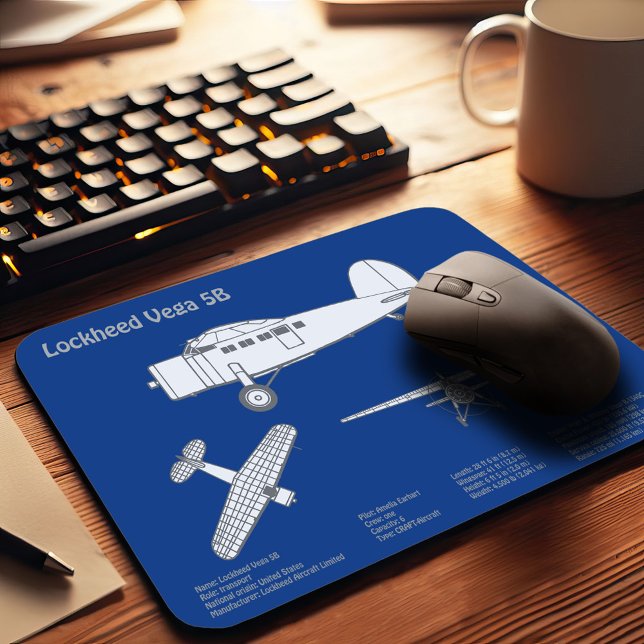 Lockheed Vega 5B - Aeroplane Plans ABD Mouse Pad (Creator Uploaded)