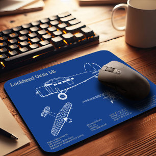 Lockheed Vega 5B - Aeroplane Plans AD Mouse Pad