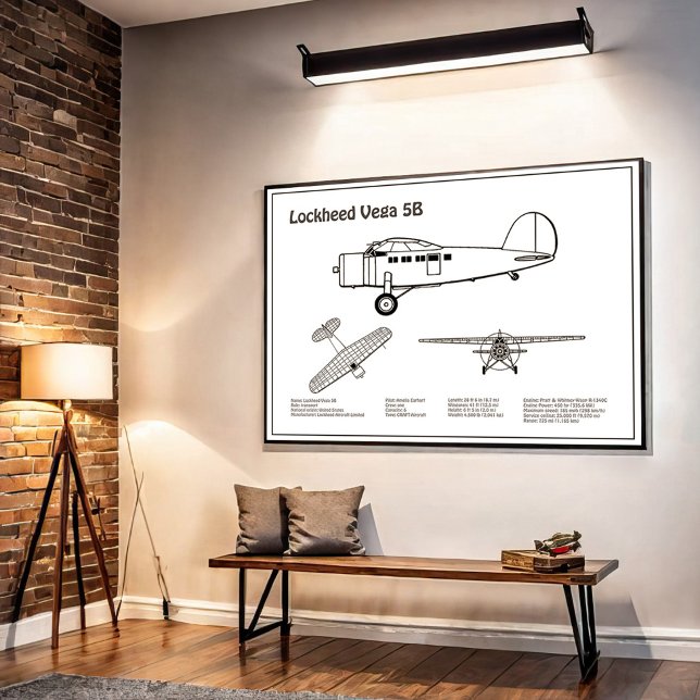 Lockheed Vega 5B - Aeroplane Plans BD Poster (Creator Uploaded)