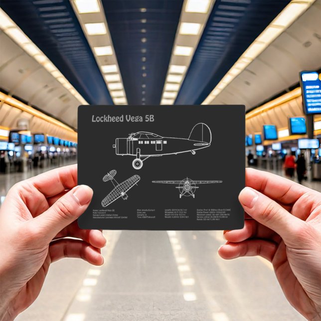 Lockheed Vega 5B - Aeroplane Plans PD Postcard (Creator Uploaded)