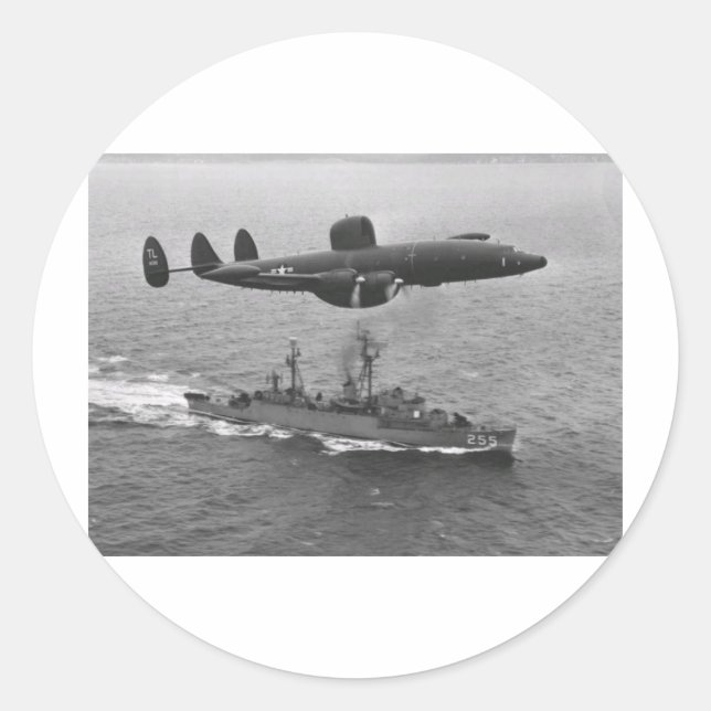 Lockheed WV-2 Super Constellation Classic Round Sticker (Front)