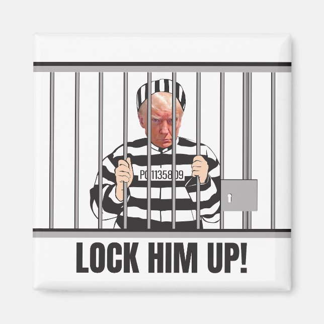 LockHimUp Square Magnet (Front)