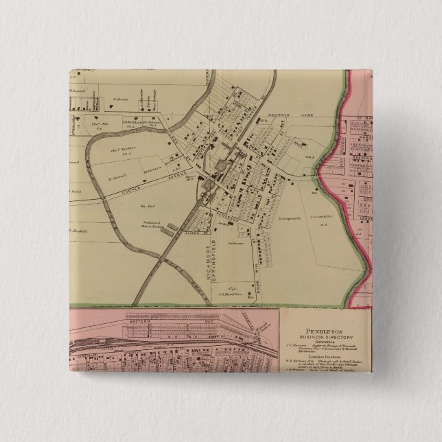 Lockland, Reading, Ohio 15 Cm Square Badge (Front)