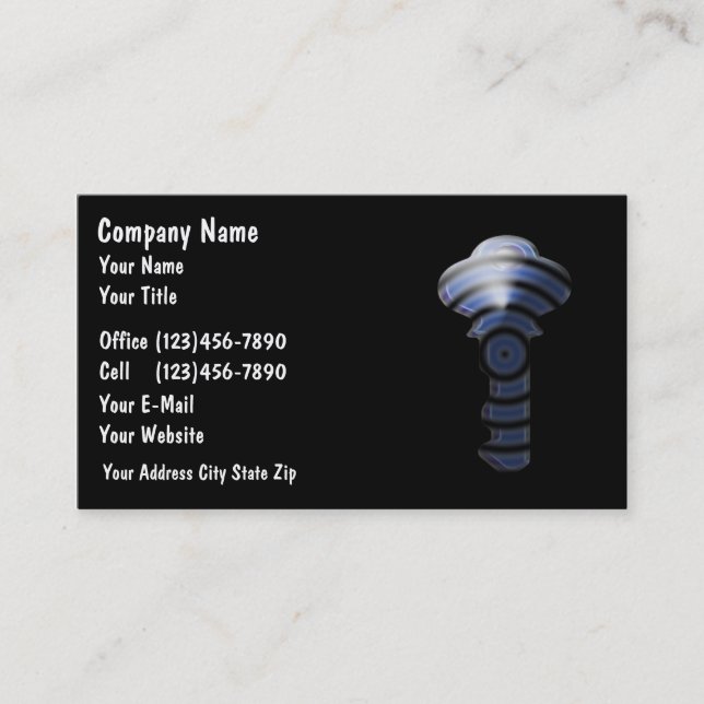 Locksmith Business Cards (Front)