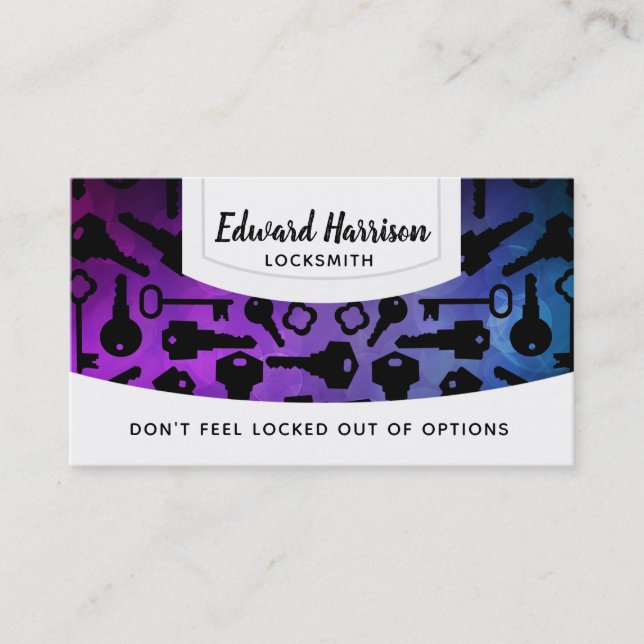 Locksmith Business Cards (Front)