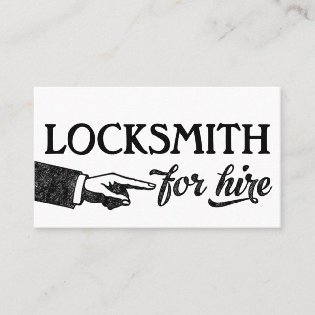 Locksmith Business Cards - Cool Vintage (Front)