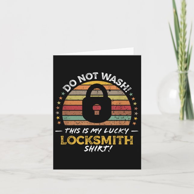 Locksmith Funny Quote, Lock Picker Graphic  Card (Front)