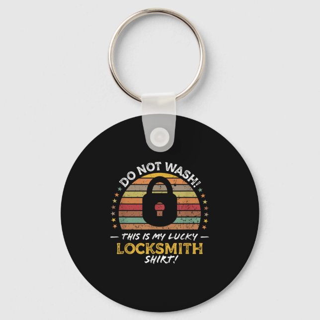 Locksmith Funny Quote, Lock Picker Graphic  Key Ring (Front)